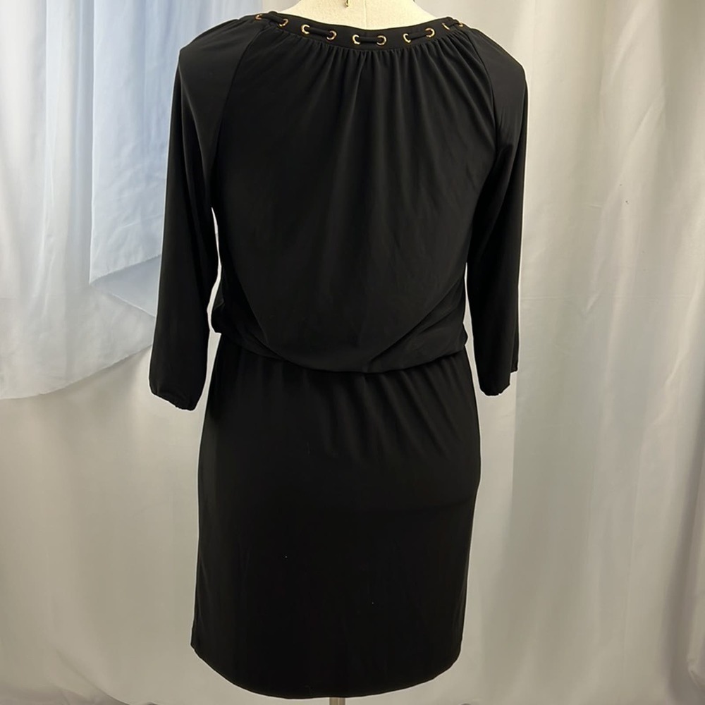 Nine West long sleeve modest little black dress size 6 - Picture 3 of 11